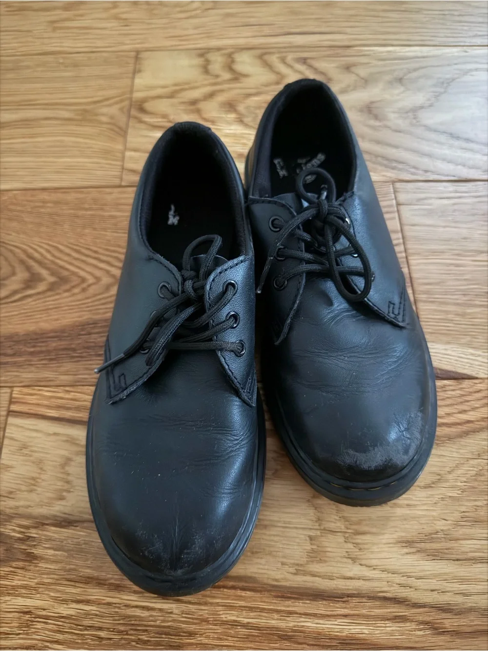 Dr. Martens 1461 Junior Black Leather Oxford Shoes Kids Size 3